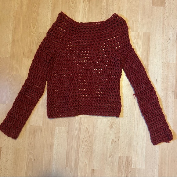 Handcrafted Red Sweater - Picture 2 of 4